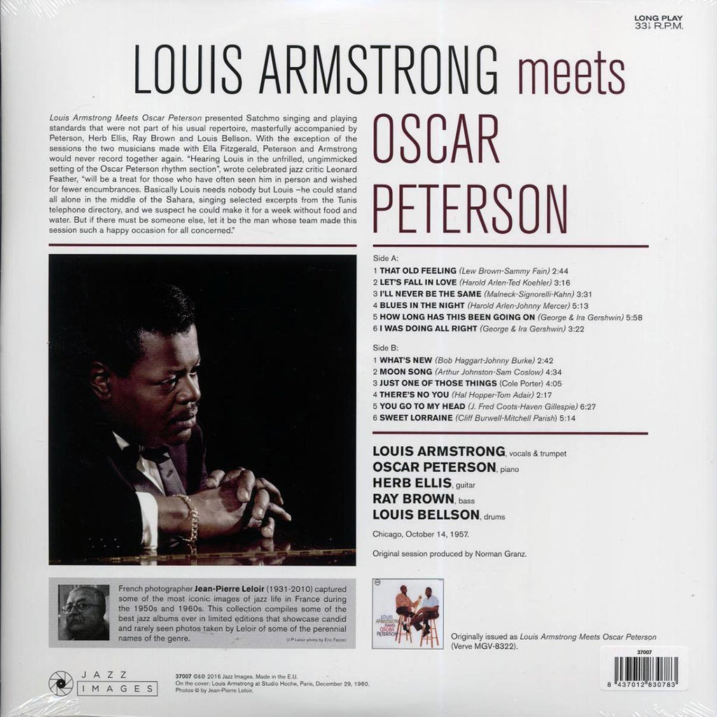 Louis Armstrong - Louis Armstrong Meets Oscar Peterson (ltd. ed.) (180g) vinyl LP back cover
