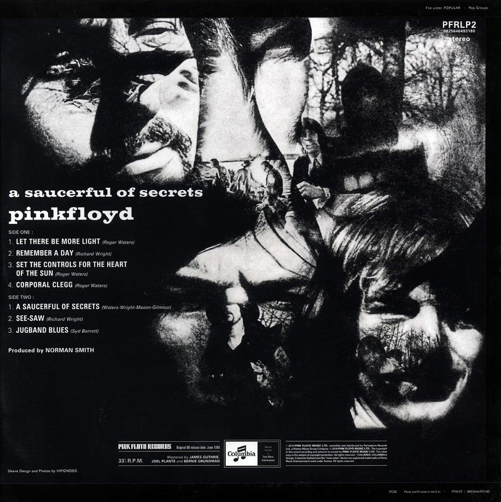 Pink Floyd - A Saucerful Of Secrets (180g) vinyl LP back cover
