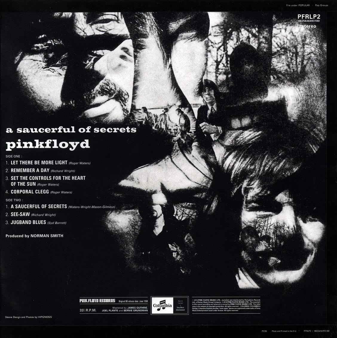 Pink Floyd - A Saucerful Of Secrets (180g) vinyl LP back cover