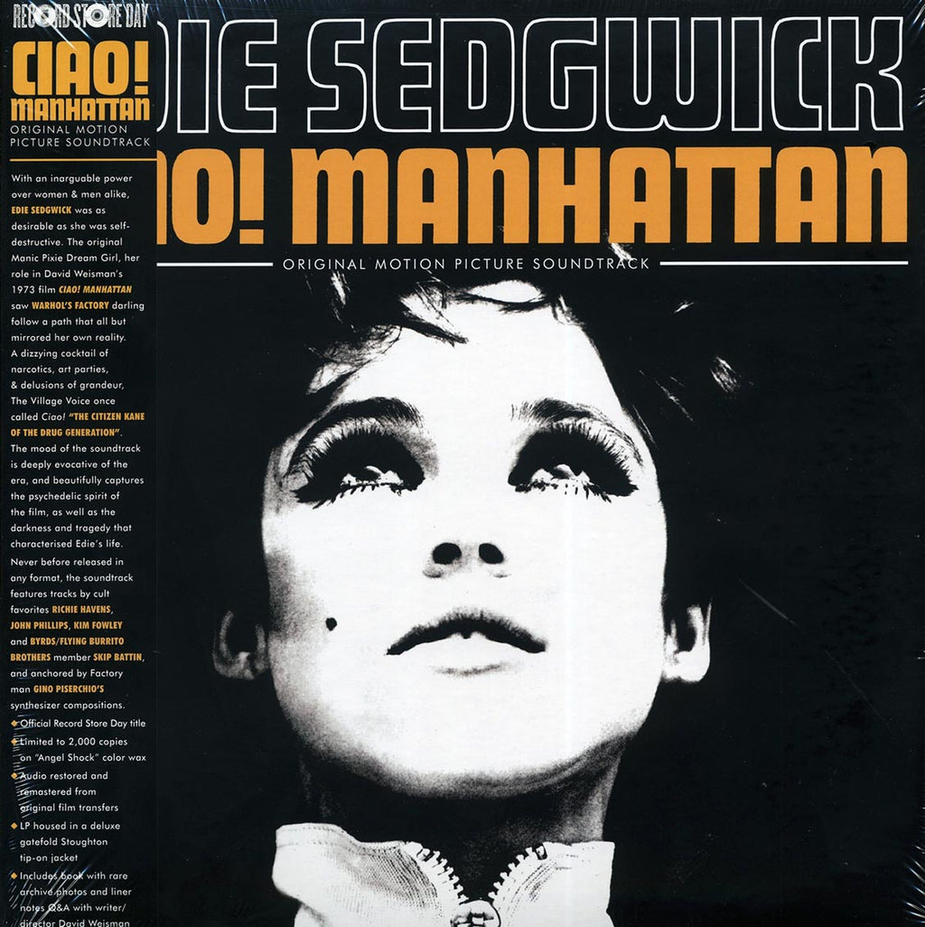 Edie Sedgwick, Gino Piserchio, John Phillips, Etc. - Ciao! Manhattan Original Motion Picture Soundtrack (RSD 2017) (ltd. ed.) (colored vinyl) vinyl LP front cover