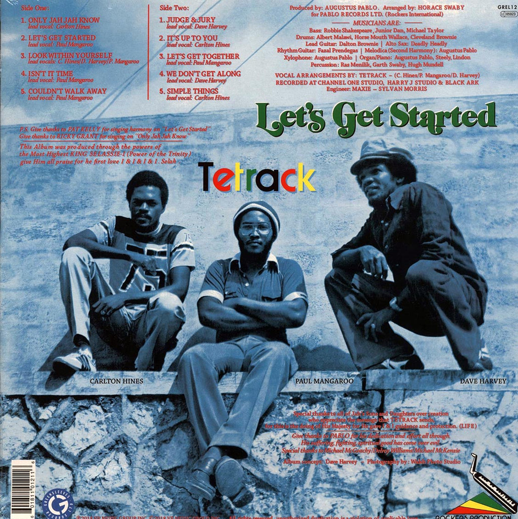 Tetrack - Let's Get Started vinyl LP back cover
