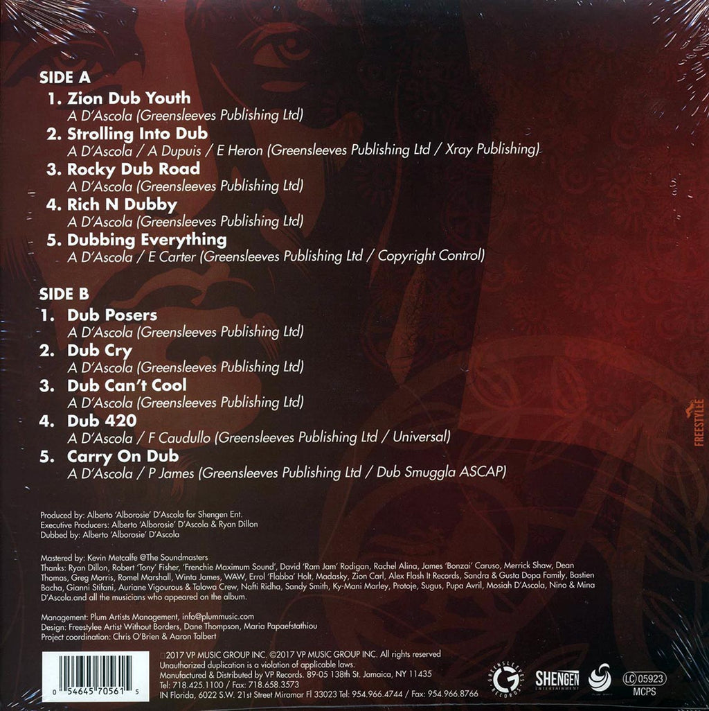 Alborosie - Freedom In Dub vinyl LP back cover