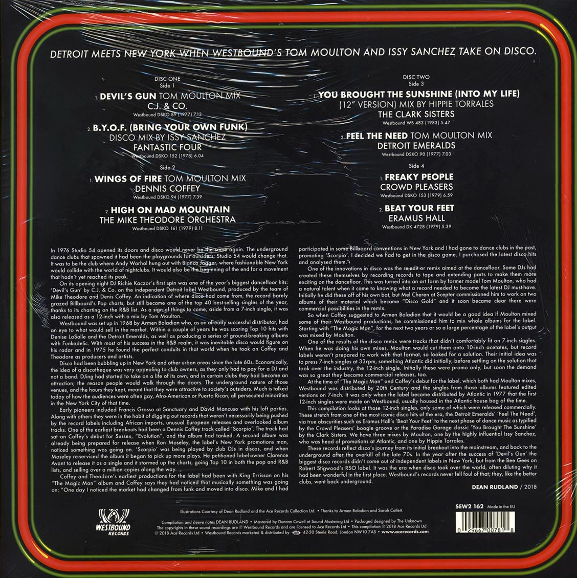 Fantastic Four, The Clark Sisters, Dennis Coffey, Etc. - Westbound Disco (2xLP) vinyl LP back cover