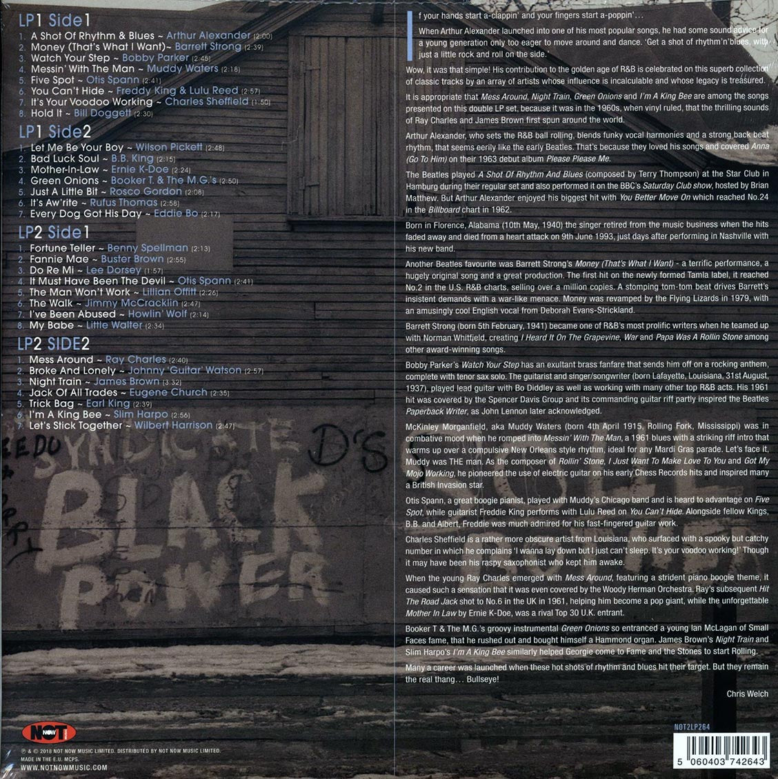 Earl King, Ray Charles, Buster Brown, Etc. - A Shot Of Rhythm & Blues (2xLP) (180g) (red vinyl) vinyl LP back cover