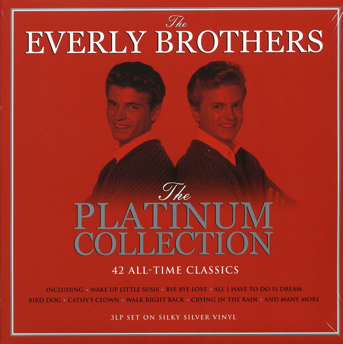 The Everly Brothers - The Platinum Collection (3xLP) (silver vinyl) vinyl LP front cover