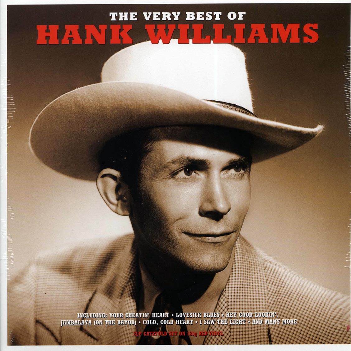 Hank Williams - The Very Best Of Hank Williams (2xLP) (180g) (red vinyl) vinyl LP front cover
