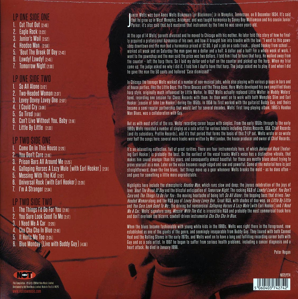 Junior Wells - Cut That Out! (2xLP) (180g) vinyl LP back cover