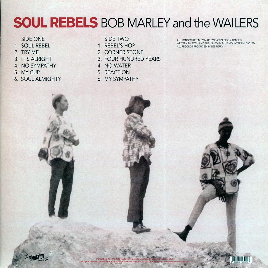 Bob Marley - Soul Rebels vinyl LP back cover