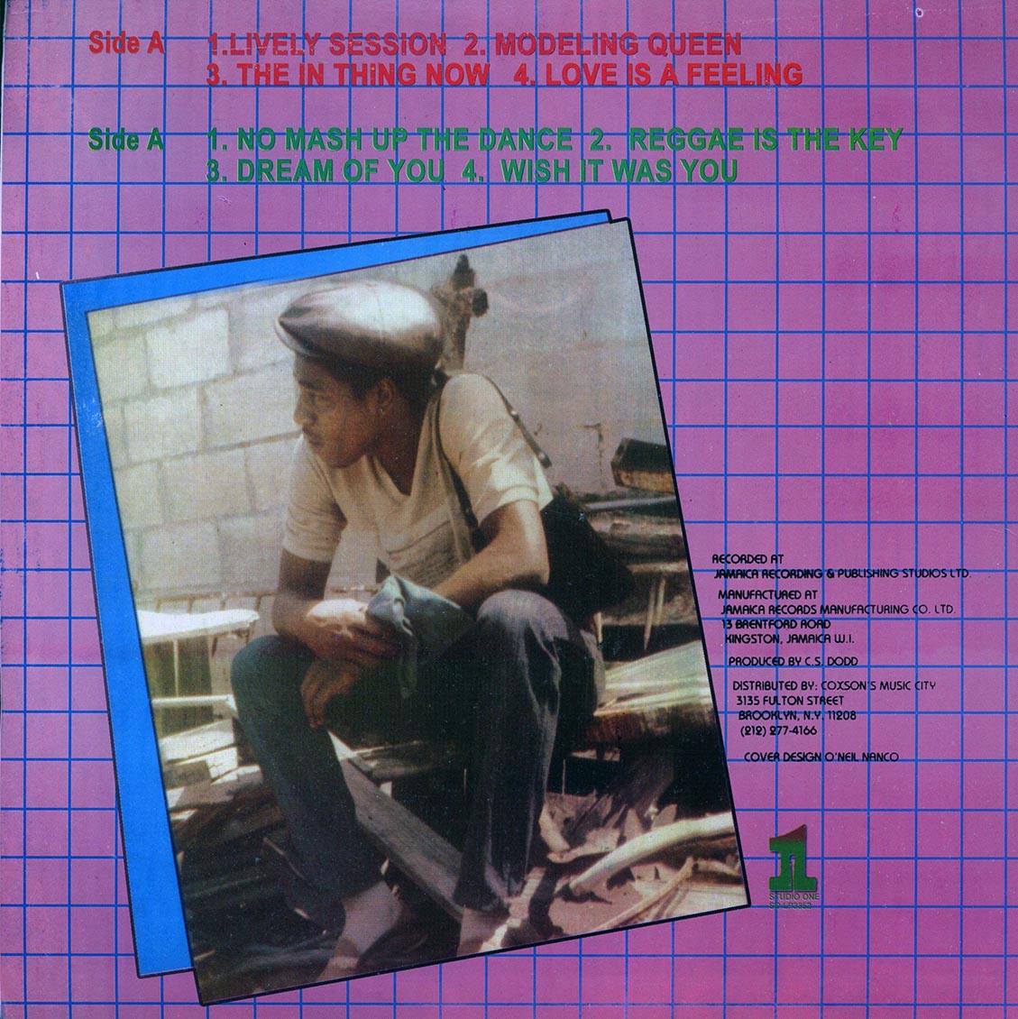 Earl Sixteen - Showcase vinyl LP back cover
