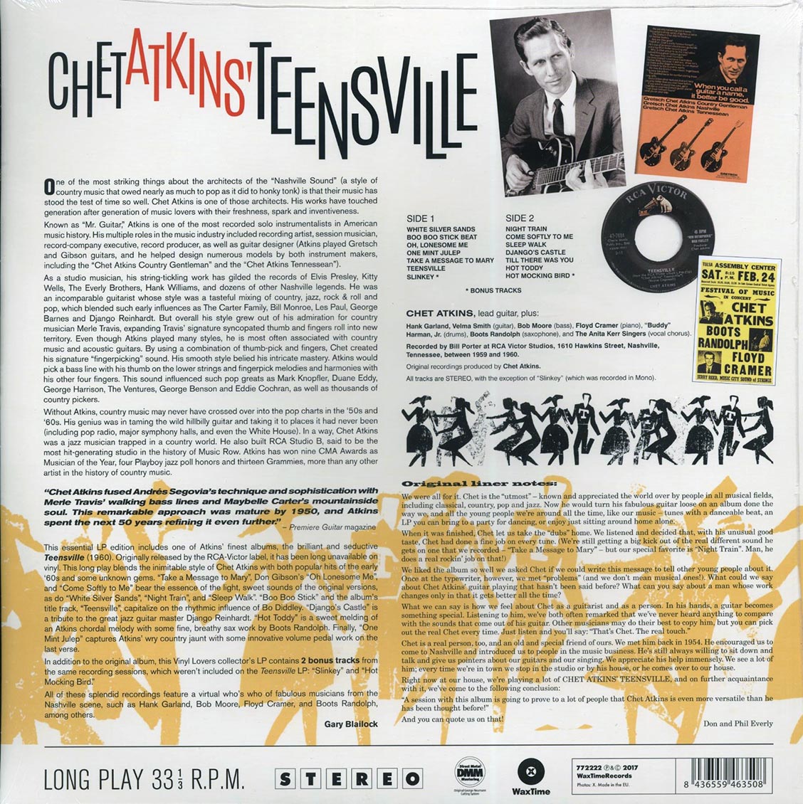 Chet Atkins - Teensville (+2 bonus tracks) (ltd. ed.) (180g) vinyl LP back cover