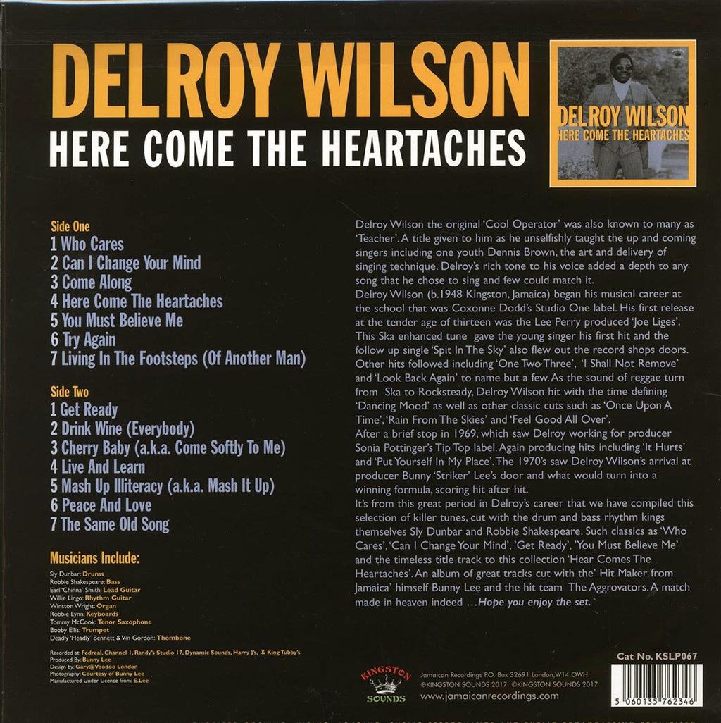 Delroy Wilson - Here Comes The Heartaches (180g) vinyl LP back cover