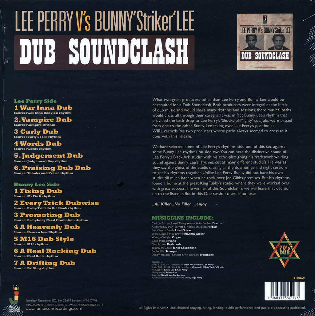 Lee Perry, Bunny Lee - Lee Perry Vs Bunny Striker Lee: Dub Soundclash (180g) vinyl LP back cover