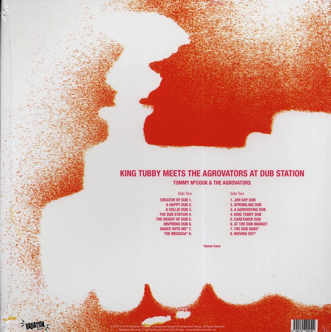 King Tubby, Tommy McCook, The Aggrovators - King Tubby, Tommy McCook, The Aggrovators Meets The Aggrovators At Dub Station vinyl LP back cover