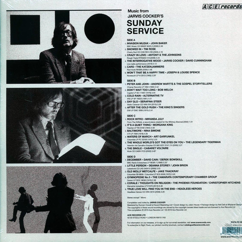 Art Garfunkel, Nina Simone, John Baker, Etc. - Music From Jarvis Cooker's Sunday Service (2xLP) vinyl LP back cover