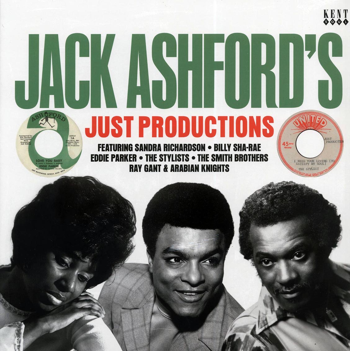 Sandra Richardson, Billy Sha-rae, Eddie Parker, Etc. - Jack Ashdord's Just Productions vinyl LP front cover
