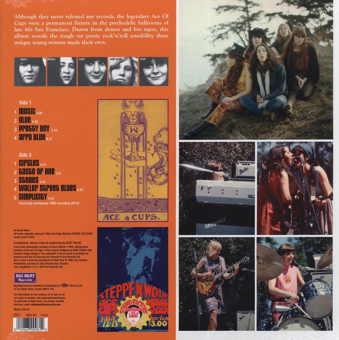 The Ace Of Cups - It's Bad For You But Buy It! (180g) vinyl LP back cover