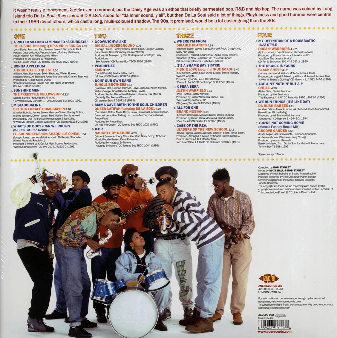 Digable Planets, De La Soul, A Tribe Called Quest, Etc. - The Daisy Age (2xLP) (180g) vinyl LP back cover