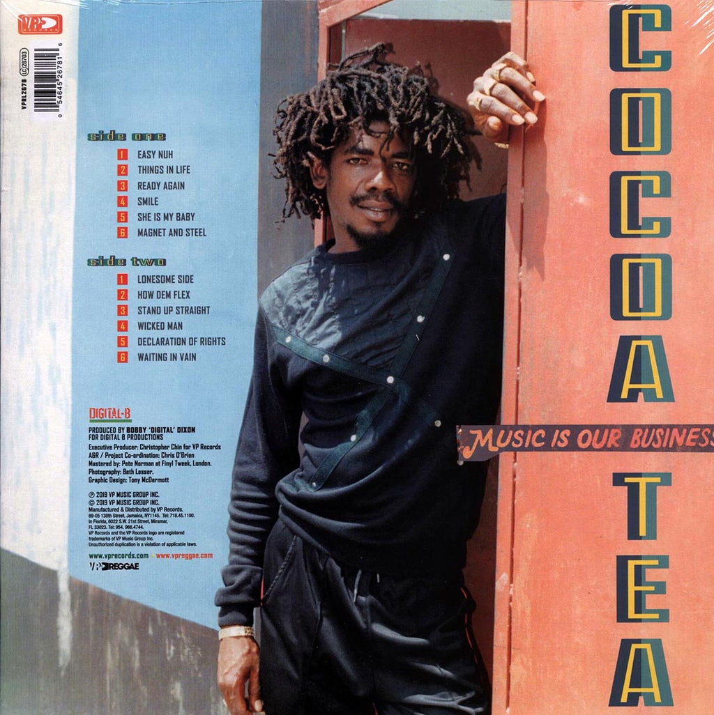 Cocoa Tea - Music Is Our Business (180g) vinyl LP back cover