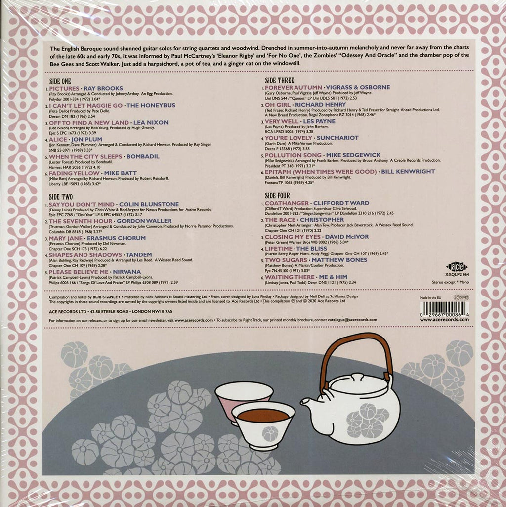 Various - Tea & Symphony: The English Baroque Sound 1968-1974 (2xLP) (180g) (colored vinyl) vinyl LP back cover