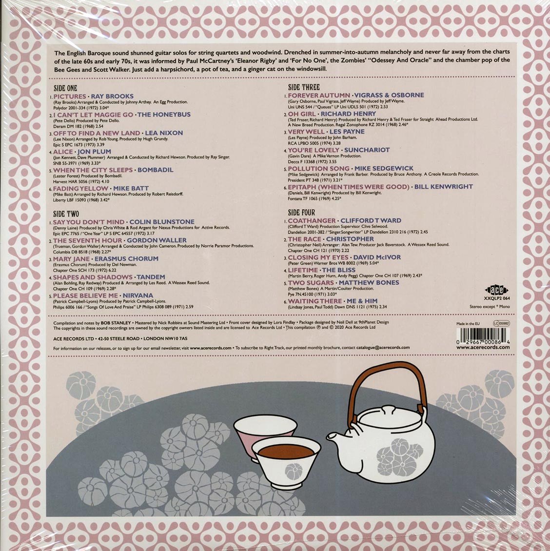 Various - Tea & Symphony: The English Baroque Sound 1968-1974 (2xLP) (180g) (colored vinyl) vinyl LP back cover