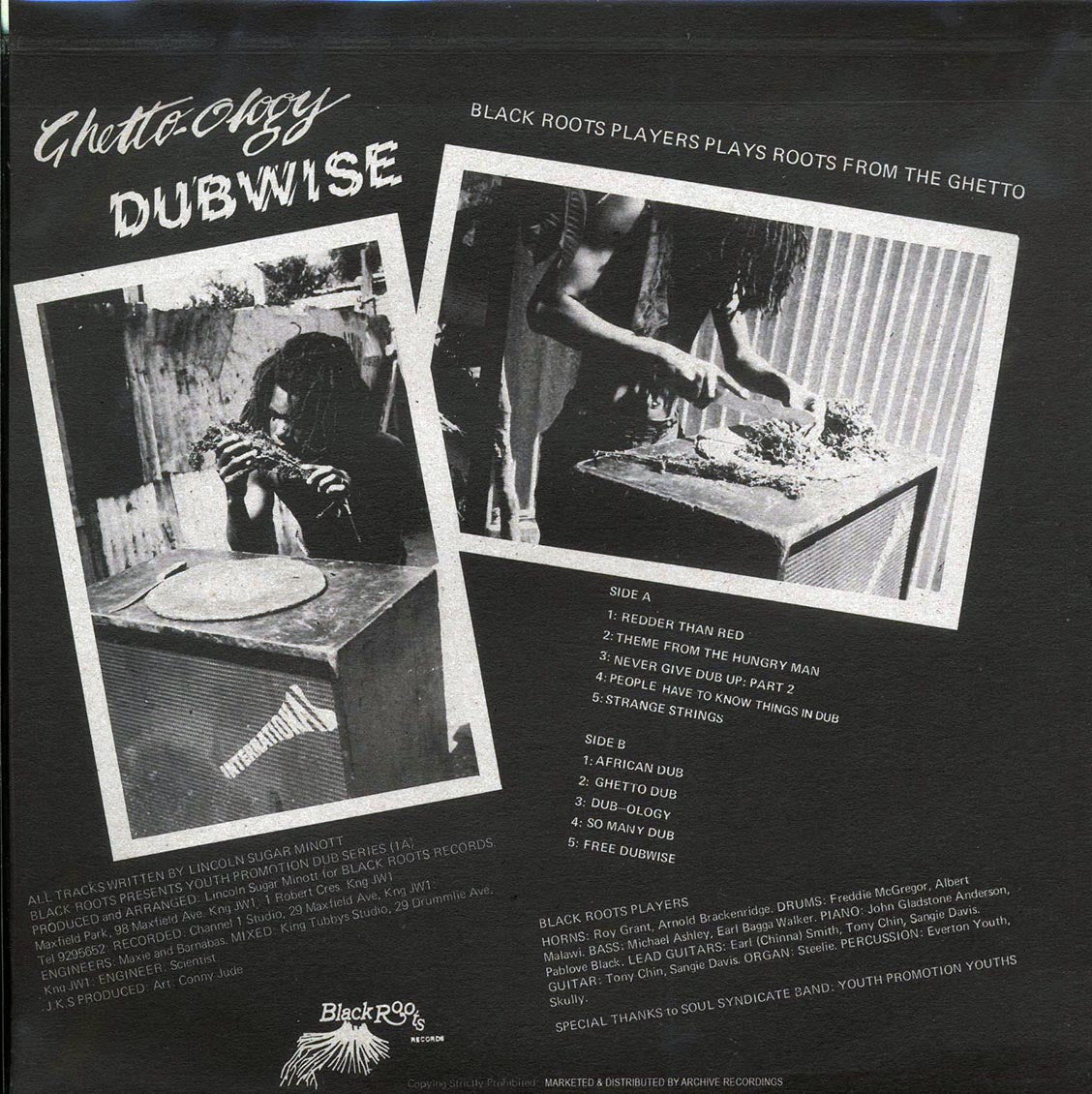 Soul Syndicate - Ghetto-Ology Dubwise (colored vinyl) vinyl LP back cover