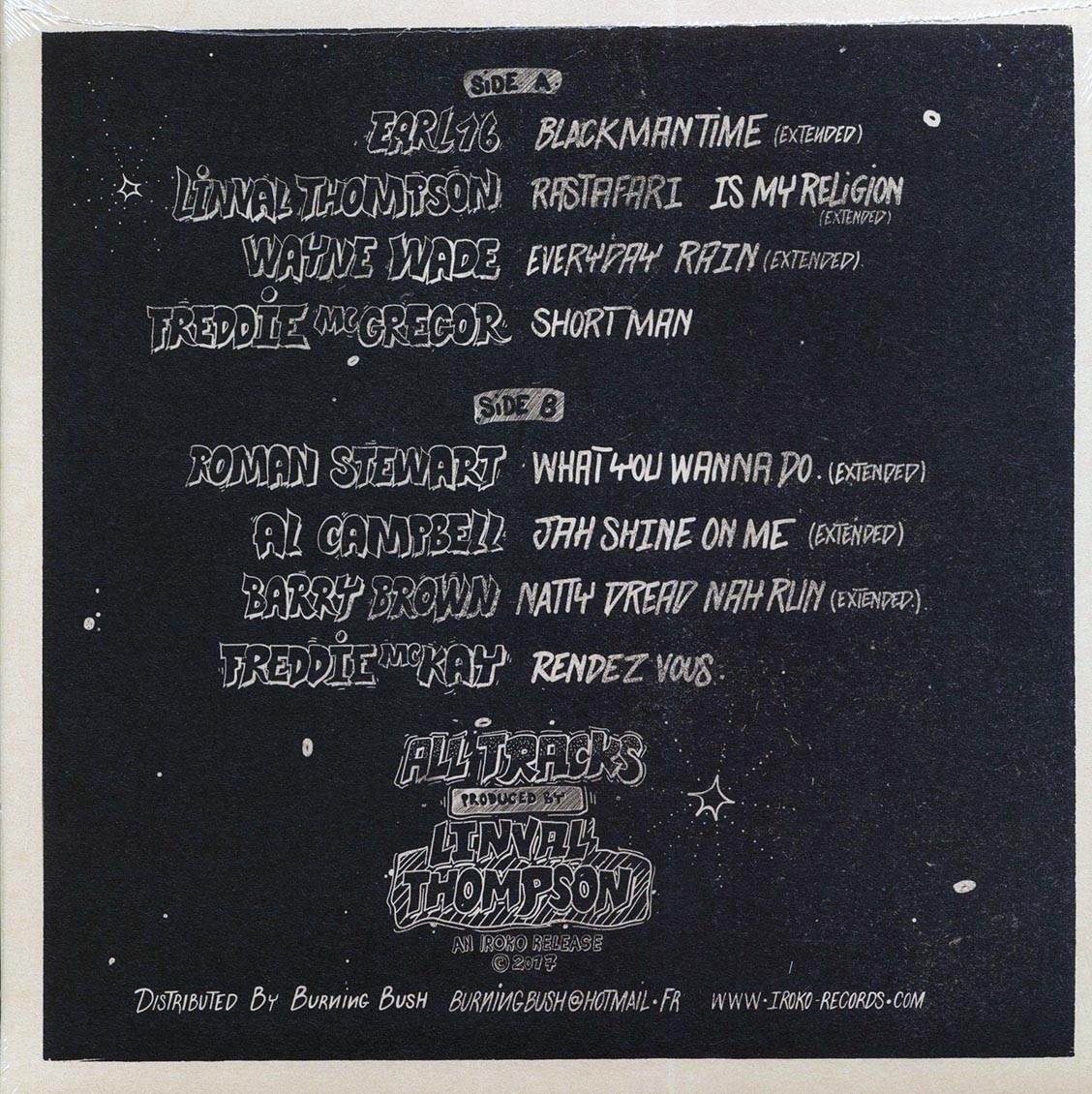 Linval Thompson, Barry Brown, Freddie Mckay, Etc. - Blackman Time: A Thompson Sound Production vinyl LP back cover