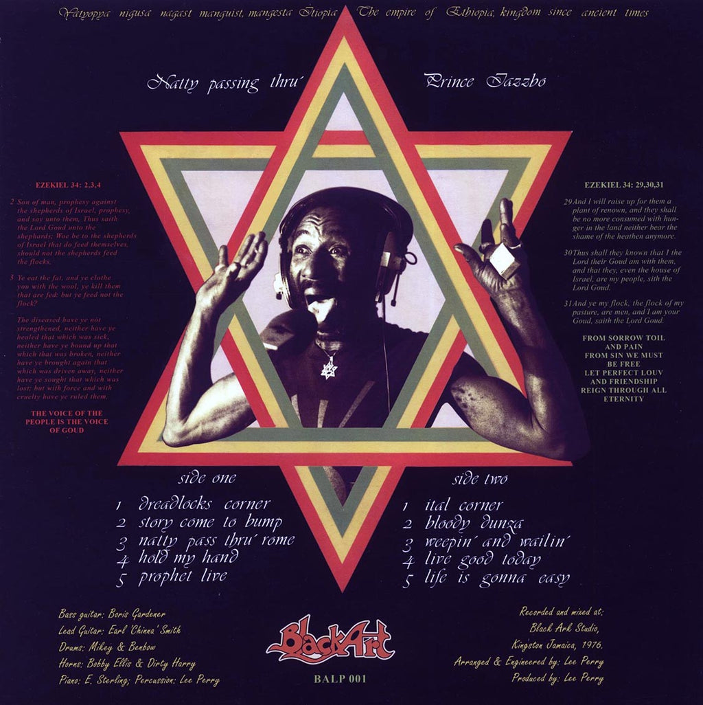 Prince Jazzbo - Natty Passing Thru vinyl LP back cover