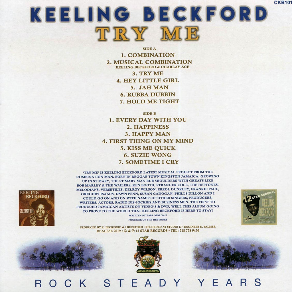 Keeling Beckford - Try Me vinyl LP back cover