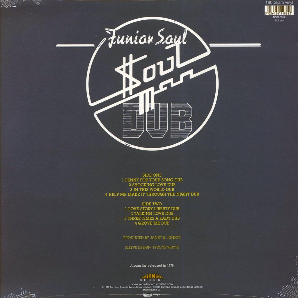 Junior Soul - Soul Man Dub (180g) vinyl LP back cover