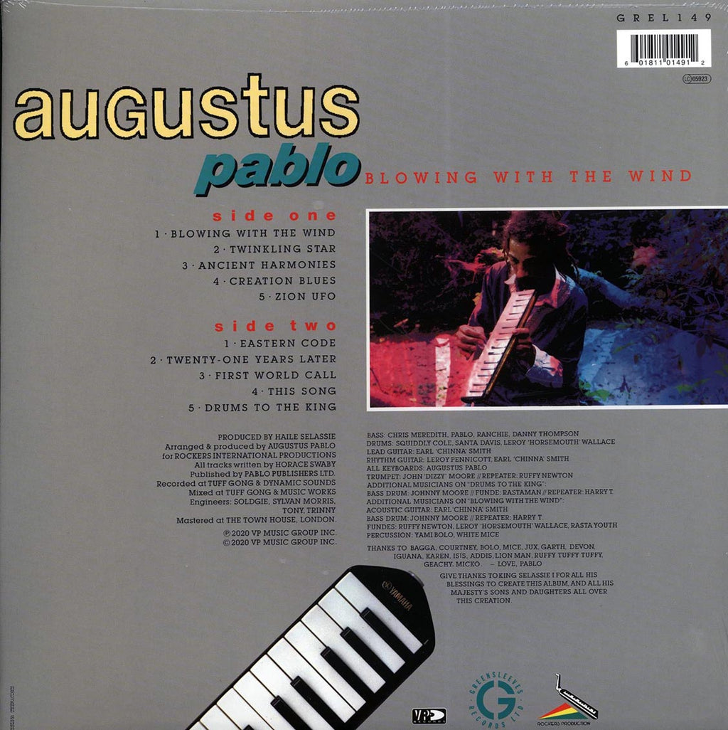 Augustus Pablo - Blowing With The Wind vinyl LP back cover