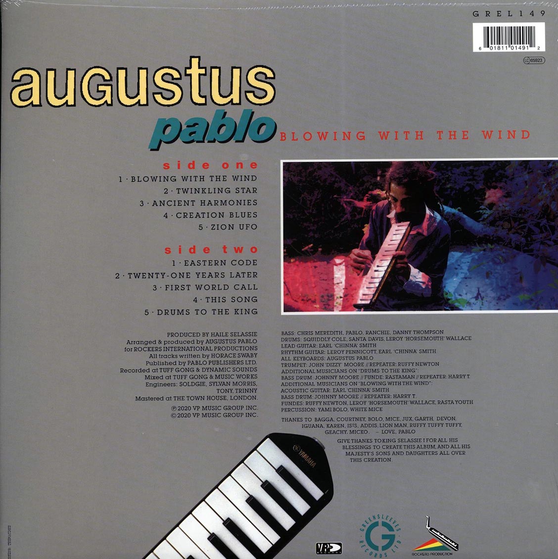 Augustus Pablo - Blowing With The Wind vinyl LP back cover