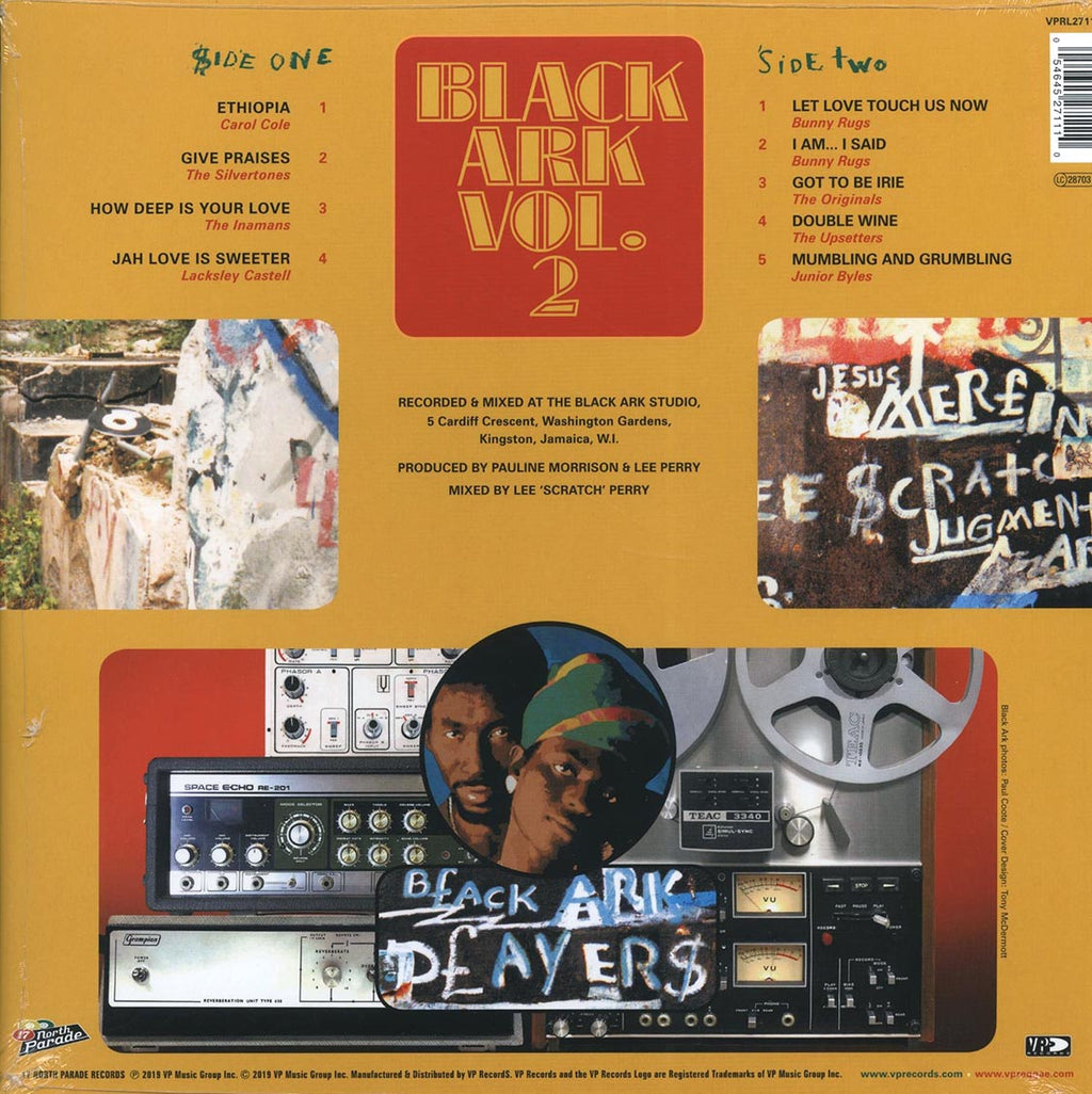 Lacksley Castell, The Upsetters, Carol Cole, Jr. Byles, Etc. - Black Ark Volume 2 vinyl LP back cover