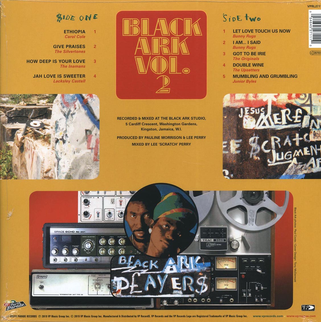 Lacksley Castell, The Upsetters, Carol Cole, Jr. Byles, Etc. - Black Ark Volume 2 vinyl LP back cover