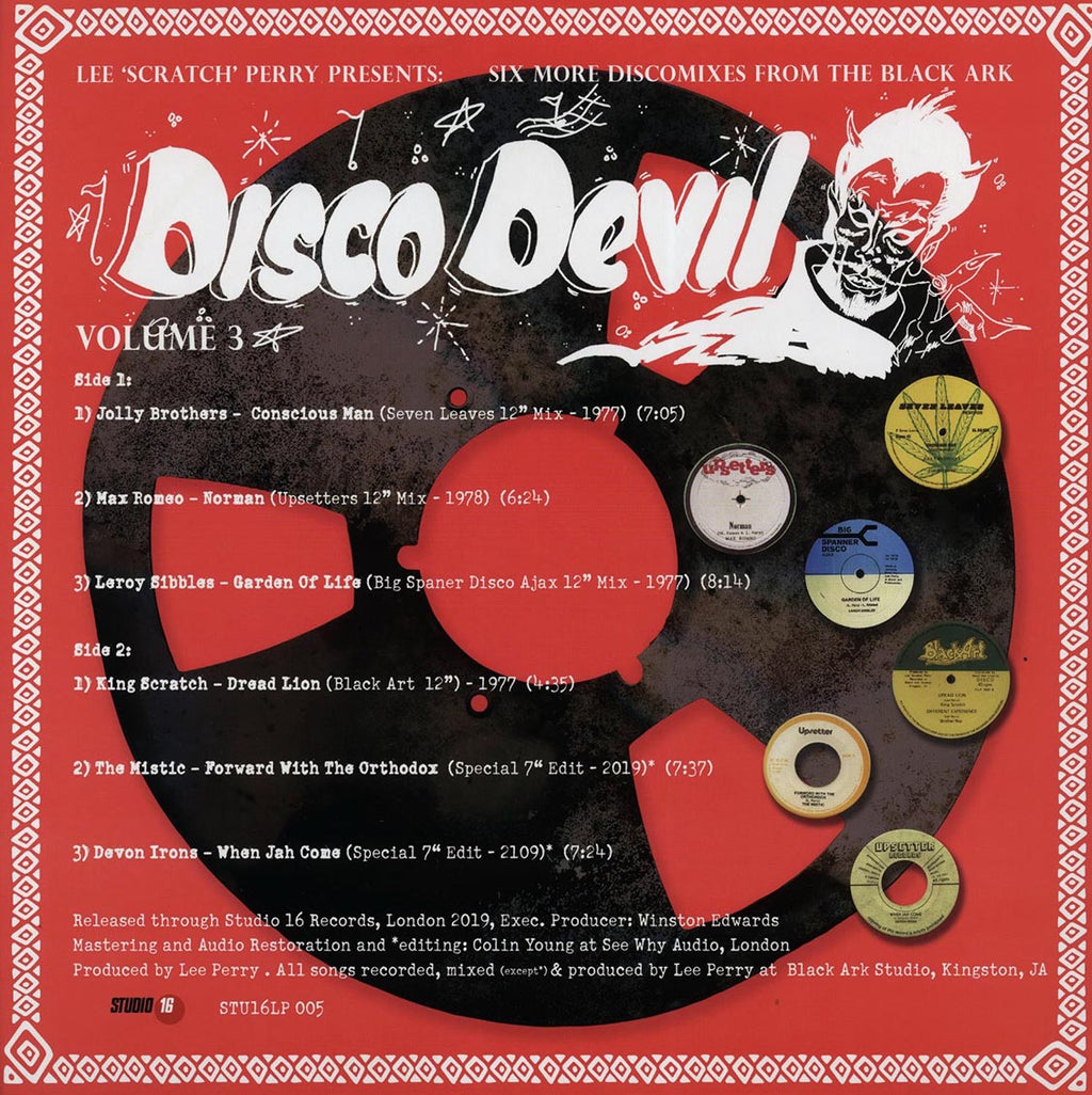 Lee Perry - Disco Devil Volume 3: Burning The Black Art vinyl LP back cover