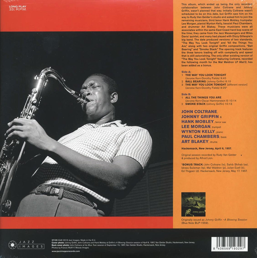 John Coltrane, Johnny Griffin - A Blowing Session (+bonus track) (ltd. ed.) (180g) vinyl LP back cover