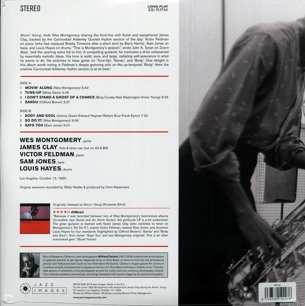 Wes Montgomery - Movin' Along (ltd. ed.) (180g) vinyl LP back cover
