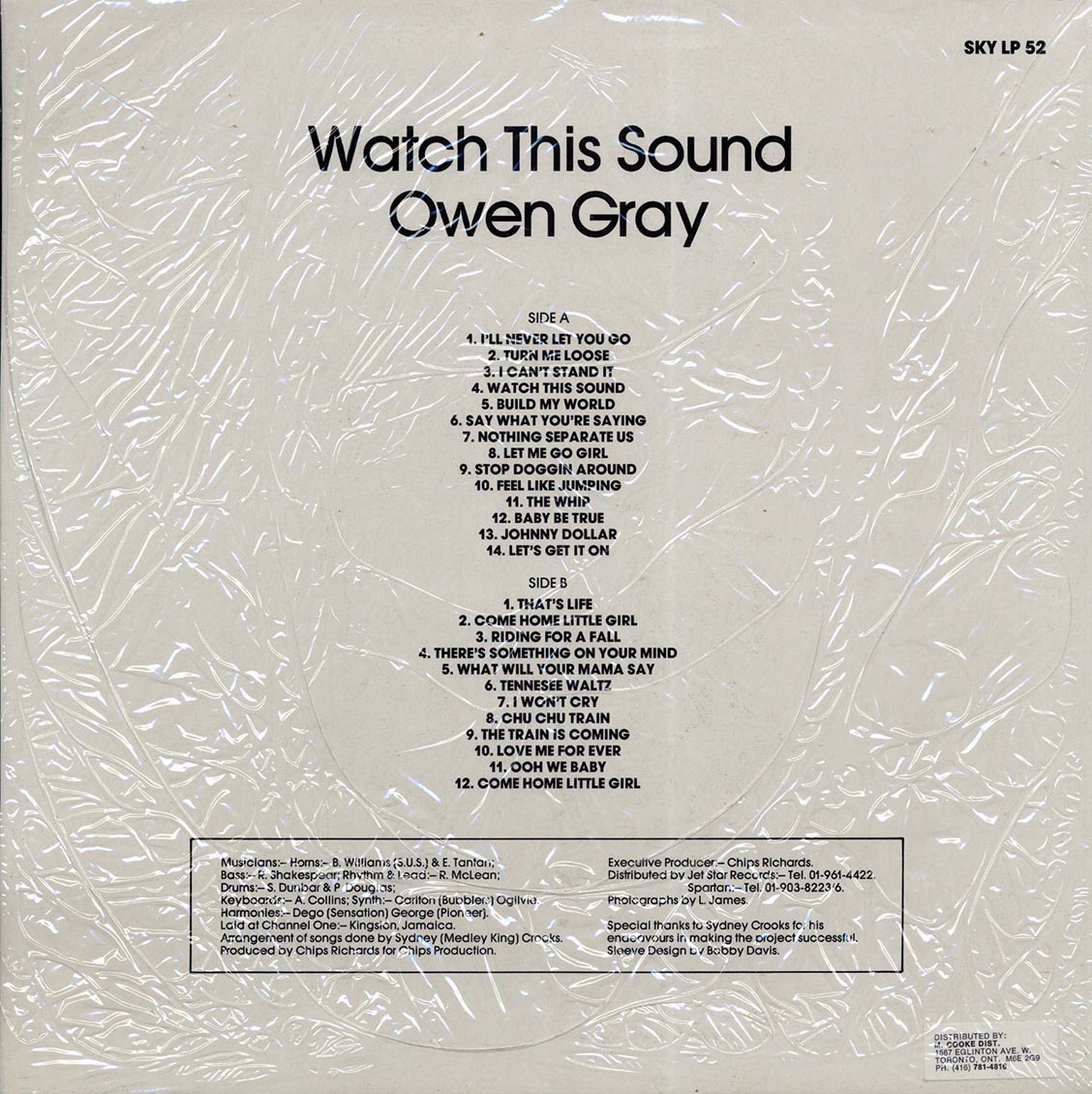 Owen Gray - Watch This Sound (UK press) (orig. press) vinyl LP back cover