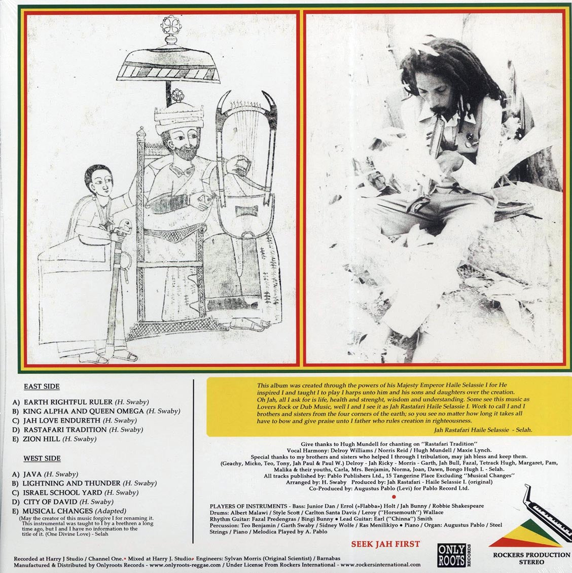 Augustus Pablo - Earth's Rightful Ruler vinyl LP back cover