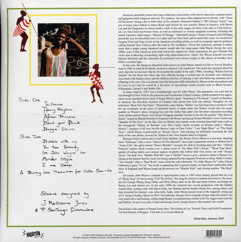 John Wayne - Boogie Down With Sly & Robbie & The Aggrovators vinyl LP back cover