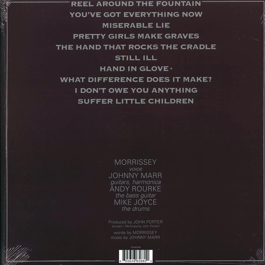 The Smiths - The Smiths (180g) vinyl LP back cover
