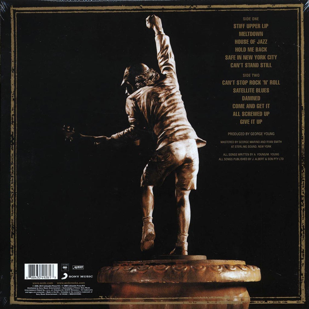 AC/DC - Stiff Upper Lip (remastered) vinyl LP back cover