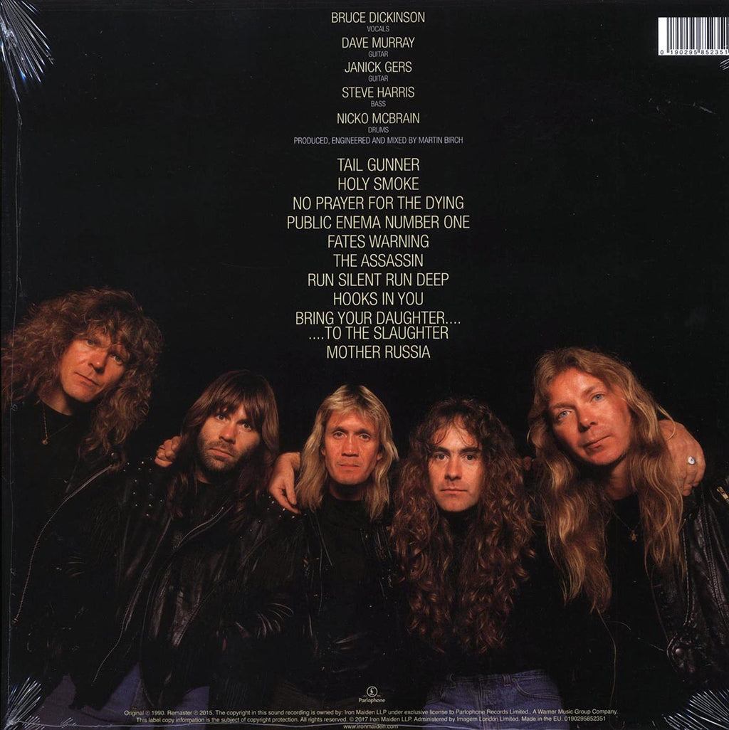 Iron Maiden - No Prayer For The Dying (180g) (remastered) vinyl LP back cover