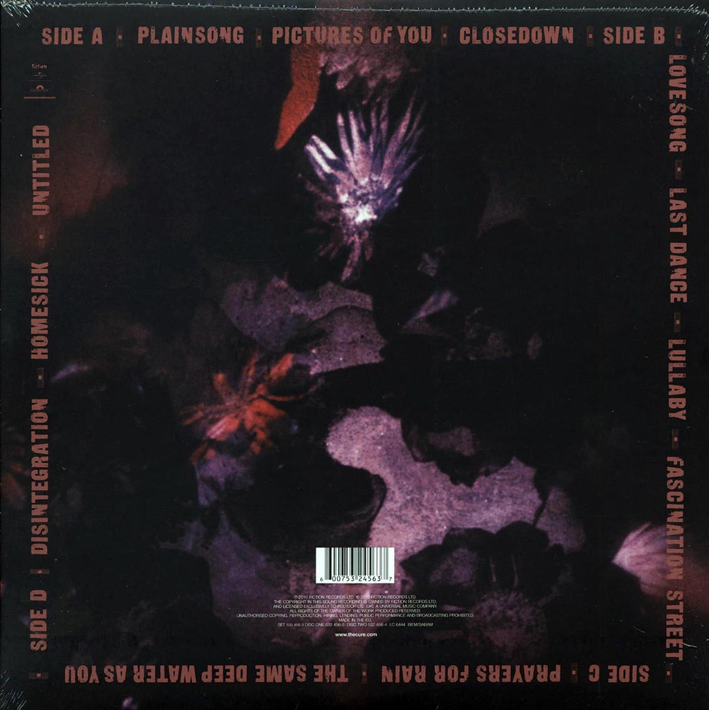The Cure - Disintegration (2xLP) (180g) vinyl LP back cover