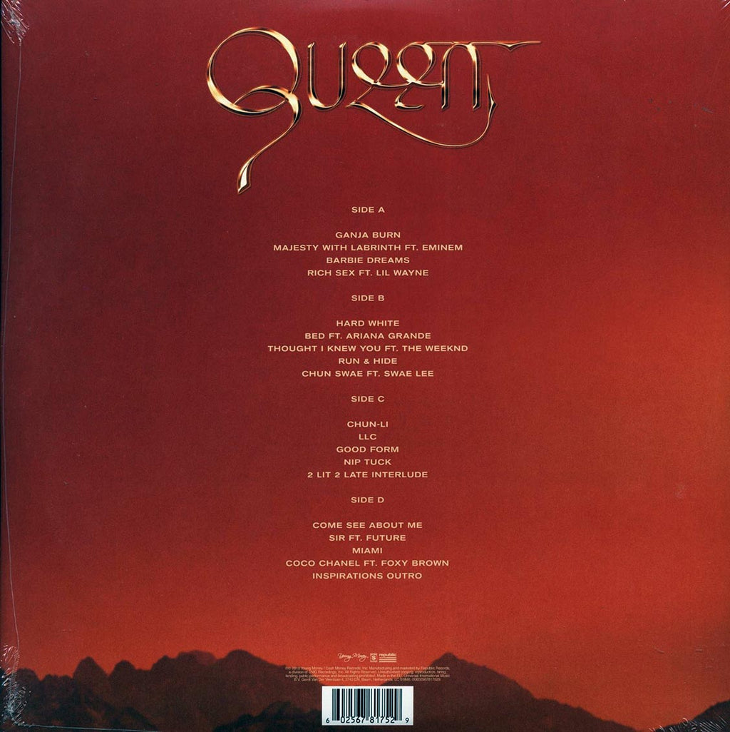 Nicki Minaj - Queen (2xLP) (orange vinyl) vinyl LP back cover