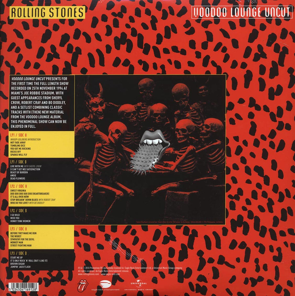 The Rolling Stones - Voodoo Lounge Uncut (28 tracks) (+10 bonus tracks) (3xLP) (remastered) vinyl LP back cover