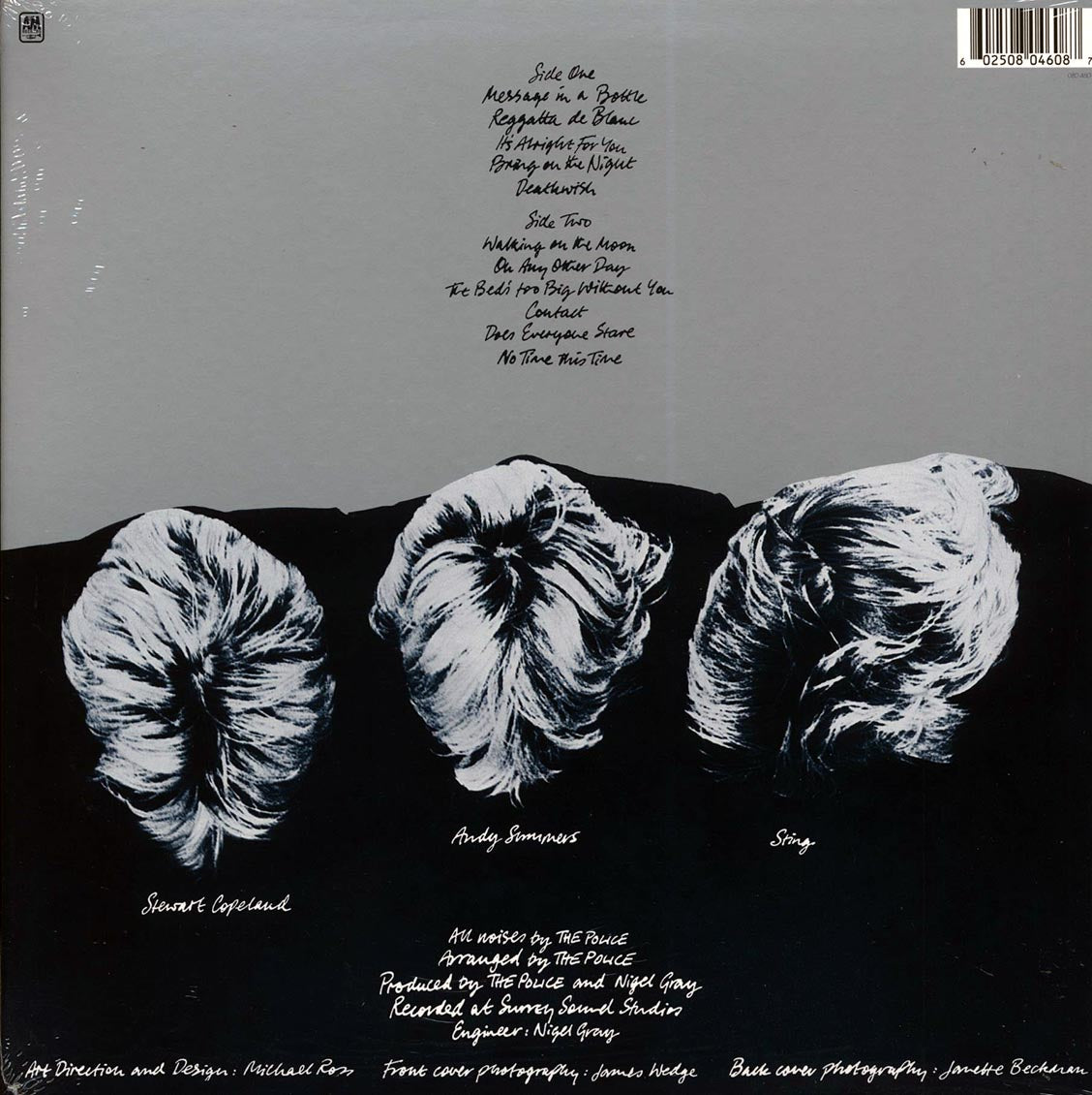 The Police - Reggatta De Blanc (180g) (remastered) vinyl LP back cover