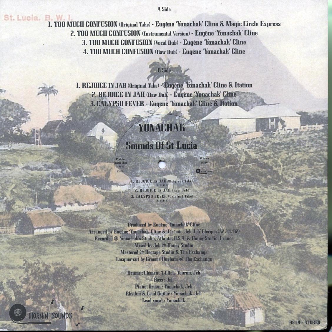 Yonachak - Sounds Of St. Lucia (ltd. ed.) vinyl LP back cover