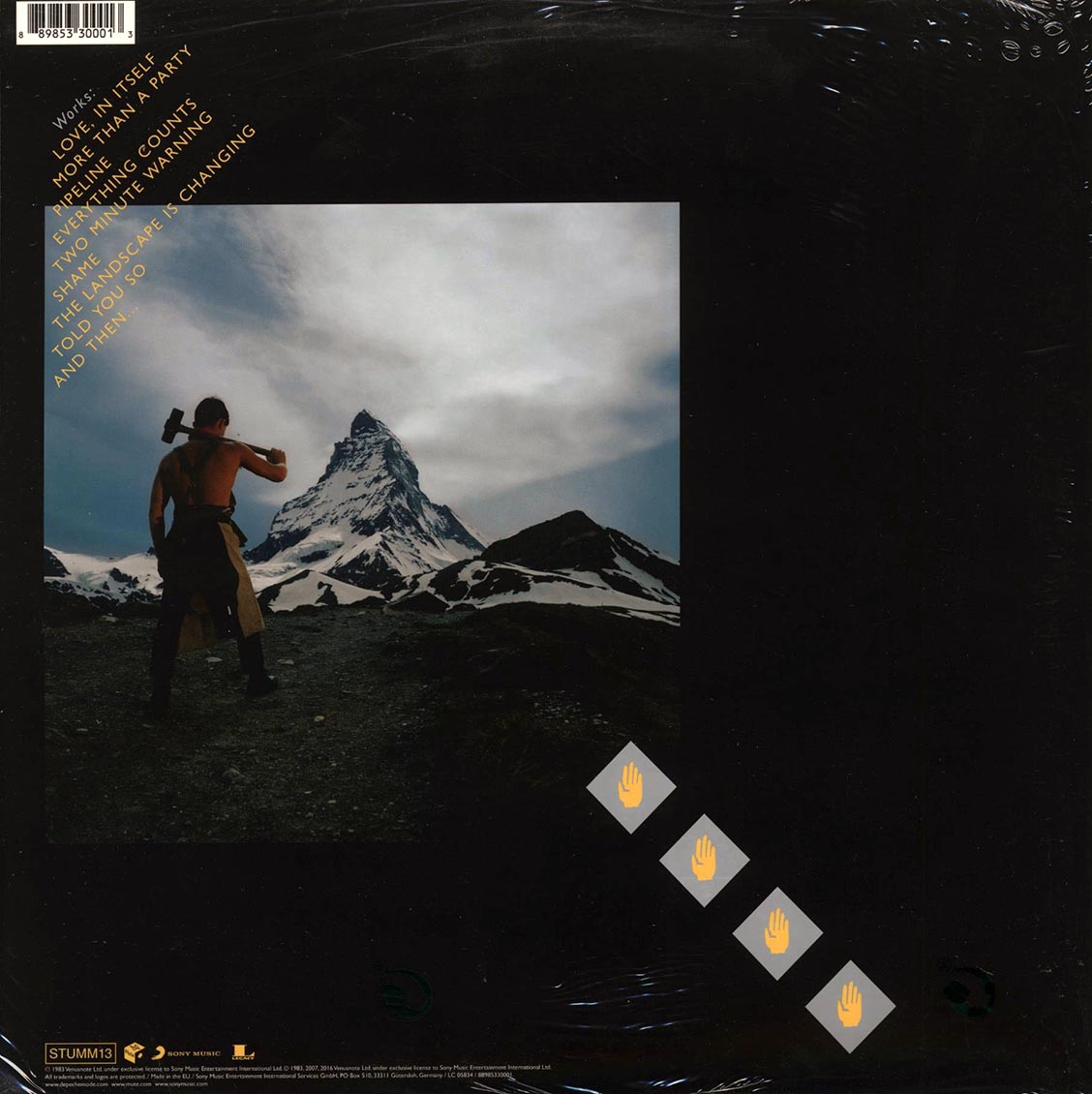 Depeche Mode - Construction Time Again (180g) (remastered) vinyl LP back cover