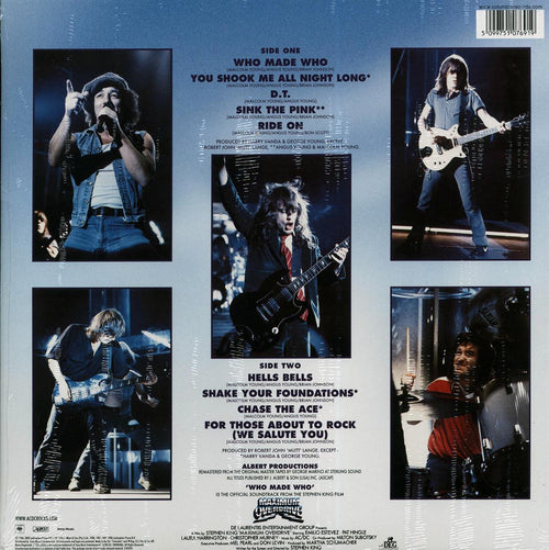 AC/DC - Who Made Who (180g) vinyl LP back cover