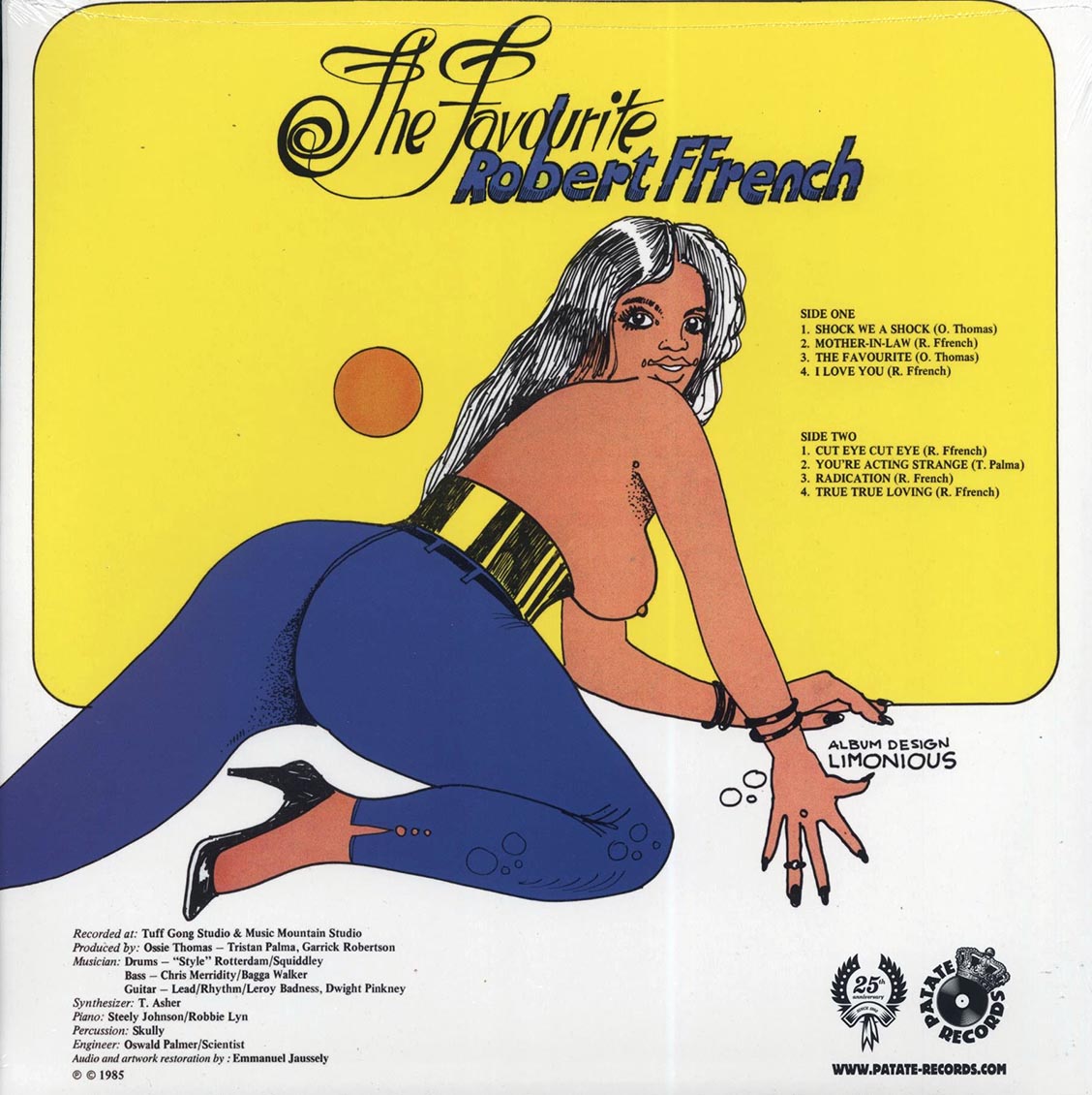 Robert Ffrench - The Favourite vinyl LP back cover